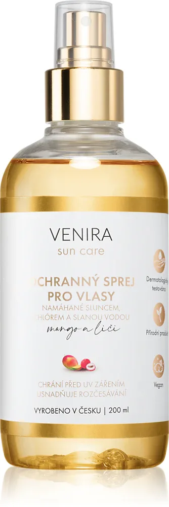 Venira Protective Hair Spray - Защитный спрей для волос, подверженных воздействию вредных солнечных лучей с ароматом Mango and Lychee, 200 мл