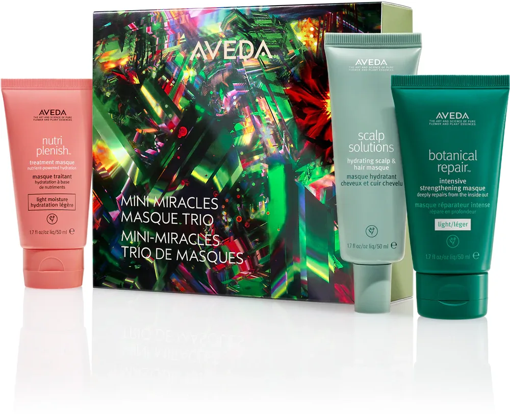 Aveda Holiday Mini Miracles Masque Trio - Праздничный подарочный набор для волос, 1 шт