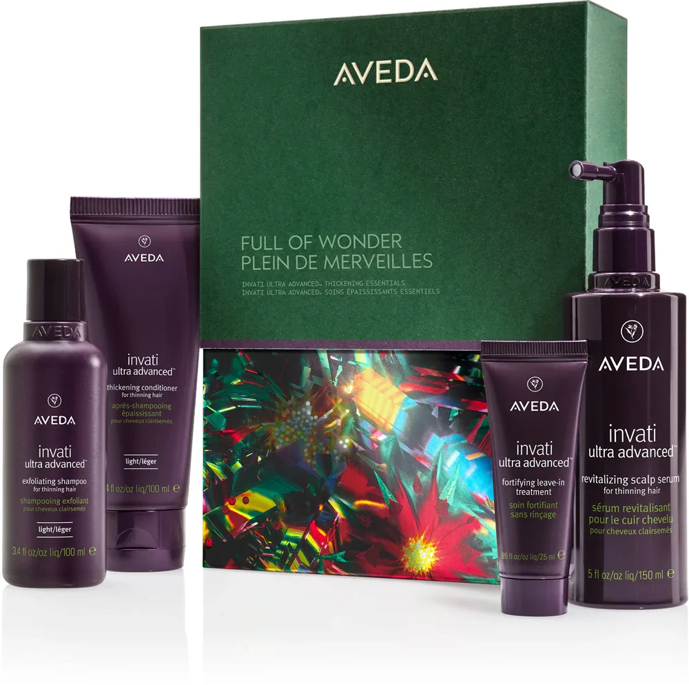Aveda Holiday Full of Wonder: Invati Ultra Advanced Thickening Essentials - Праздничный набор для волос, 1 шт