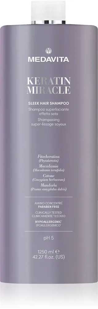 Medavita Keratin Miracle Sleek Hair Shampoo - Смягчающий шампунь
