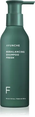 AYUNCHE Rebalancing Shampoo Fresh - Шампунь против редеющих и выпадающих волос с освежающим действием, 350 г