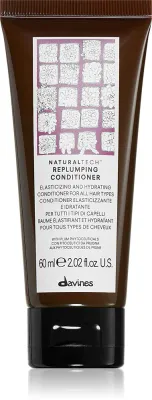 Davines Naturaltech Replumping Conditioner - Кондиционер для волос, увлажняющий для легкого расчесывания волос, 60 мл