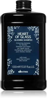 Davines Heart of Glass Silkening Shampoo - Нежный очищающий шампунь для светлых волос, 1000 мл