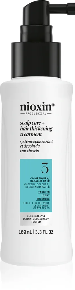 Nioxin System 3 Scalp + Hair Thickening Treatment - Уход без смывания для тонких волос, 100 мл