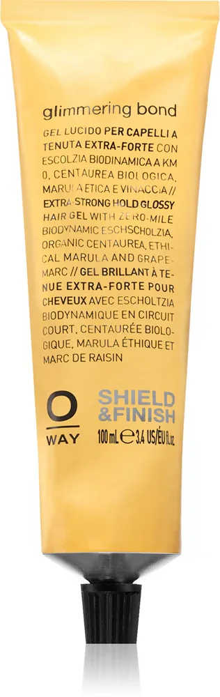 Oway Shield & Finish Glimmering Bond - Гель суперсильной фиксации для укладки и блеска волос, 100 мл