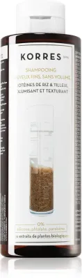 Korres Rice Proteins & Linden - Шампунь для нежных волос, 250 мл