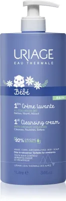 Uriage Bebe 1st Cleansing Cream - Нежный очищающий крем для детей с рождения, 1000 мл