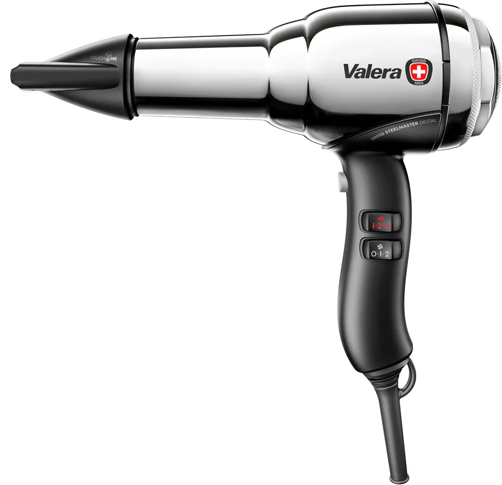 Valera Swiss Steel-Master Digital Chrome - Фен для волос Swiss Steel-Master Digital Chrome, с регулировкой температуры, 1 шт, 1 шт