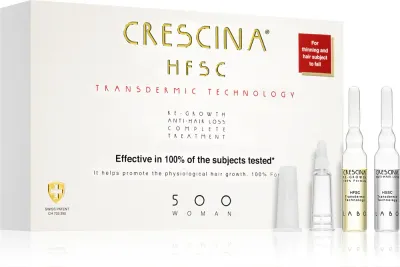 Средство для волос Crescina Transdermic 500 Re-Growth and Anti-Hair Loss в ампулах, для женщин, 20 ампул по 3, 20 мл
