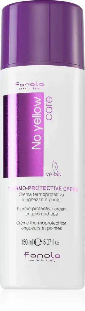 Fanola No Yellow Thermo-Protective Cream - Крем для питания и защиты волос блонд с балаяжем, 150 мл