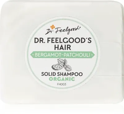 Dr. Feelgood Bergamot-Patchouli - Органический шампунь в форме кубика, 100 г