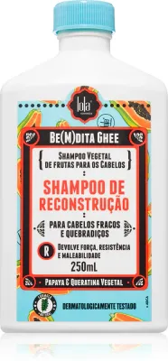 Lola Cosmetics BE(M)DITA GHEE SHAMPOO RECONSTRUÇÃO - Регенерирующий шампунь для слабых волос, 250 мл