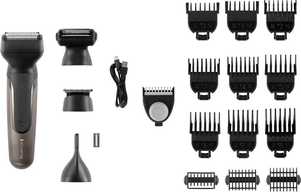 Многофункциональный триммер Remington One Total Body PG780 для лица и тела, со съёмными насадками, 1 шт
