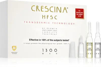 Ампулы для волос Crescina Transdermic 1300 Re-Growth and Anti-Hair Loss против выпадения, для роста волос, 20 x 3, 20 мл