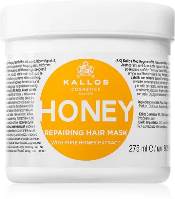 Kallos KJMN Professional Honey - Интенсивная увлажняющая маска для сухих и поврежденных волос, 275 мл (KAL03748)