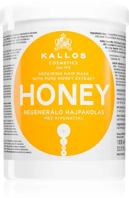 Kallos KJMN Professional Honey - Интенсивная увлажняющая маска для сухих и поврежденных волос, 1000 мл