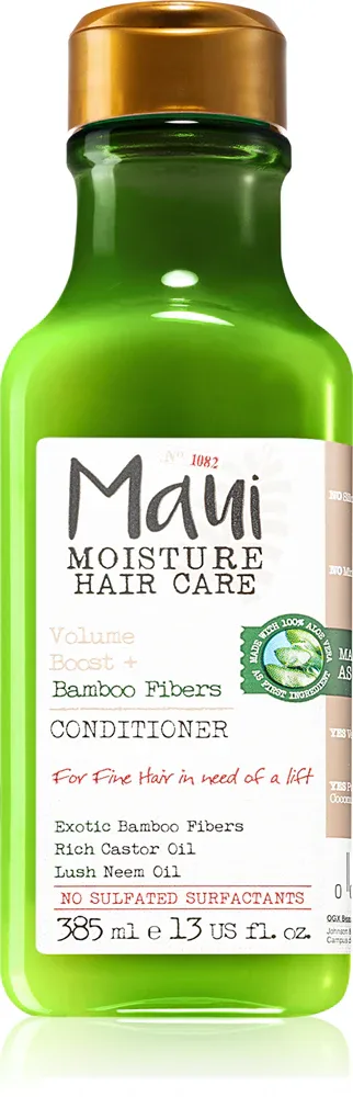 Maui Moisture Volume Boost + Bamboo Fibers - Укрепляющий бальзам для нежных волос, 385 мл