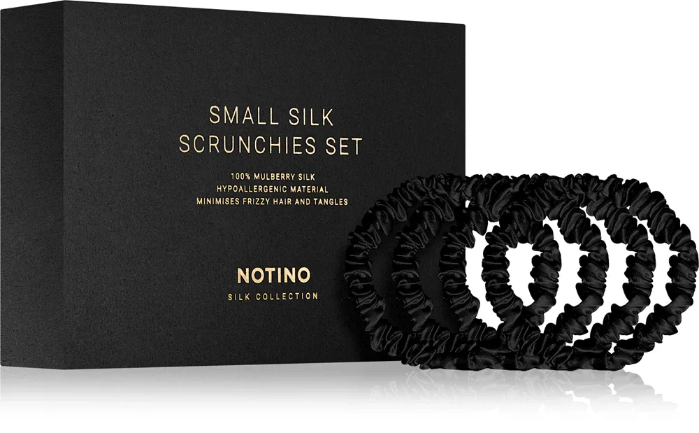 Набор резинок для волос Notino Silk Collection Small Scrunchie Set шёлковых, маленьких, 4 шт, оттенок 4 шт
