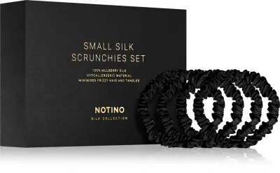 Набор резинок для волос Notino Silk Collection Small Scrunchie Set шёлковых, маленьких, 4 шт, оттенок 4 шт
