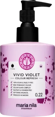 Маска оттеночная для волос Maria Nila Colour Refresh Vivid Violet, питательная, смываемая, wytrzyma 4 – 10 umyć 0.22 300 мл