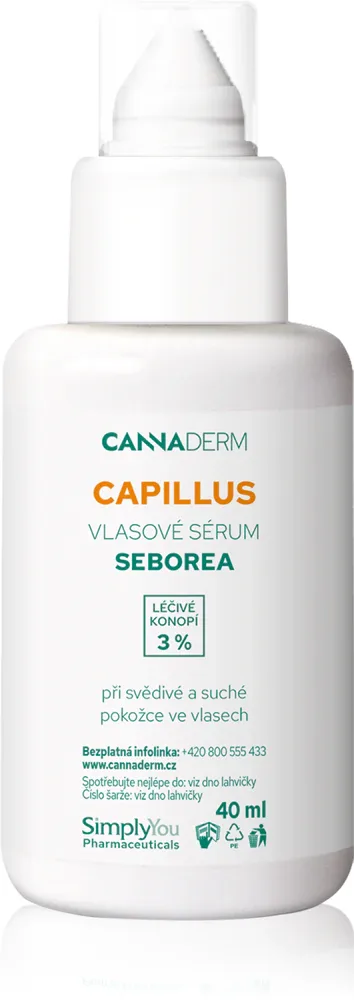 Cannaderm Capillus Seborea Hair Serum - Активная сыворотка для сухой и зудящей кожи головы, 40 мл