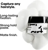 L’Oreal Professionnel Homme 7 Poker - Моделирующая паста с очень сильной фиксацией, 75 мл — фото 3