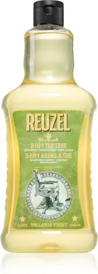 Reuzel Tea Tree - Шампунь 3в1, кондиционер и гель для душа для мужчин, 1000 мл