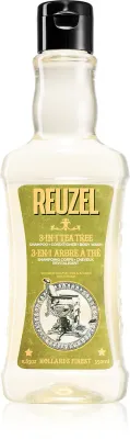 Reuzel Tea Tree - Шампунь 3в1, кондиционер и гель для душа для мужчин, 350 мл
