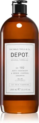 DEPOT 100 HAIR CLEANSING NO. 102 PURIFYING & SEBUM CONTROL - шампунь, восстанавливающий баланс жирной кожи головы, 1000 мл