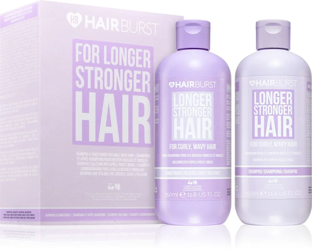Hairburst Longer Stronger Hair Curly, Wavy Hair Set - Подарочный набор для кудрявых волос, 2 мл