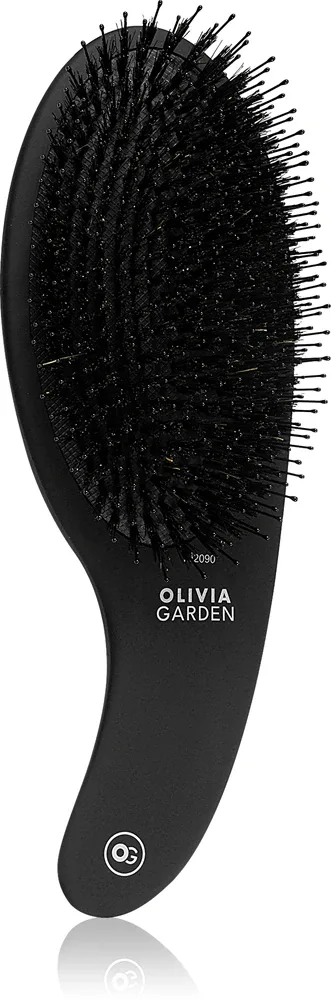 Olivia Garden Black Label CURVE Board&Nylon bristles - Расческа для волос с волосом дикого животного, 1 шт