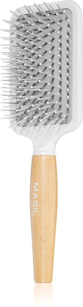 Щётка для волос MASIL Wooden Paddle Brush плоская, деревянная, 1 шт