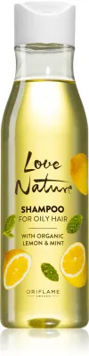 Oriflame Love Nature Organic Lemon & Mint - Глубоко очищающий шампунь для жирных волос, 250 мл