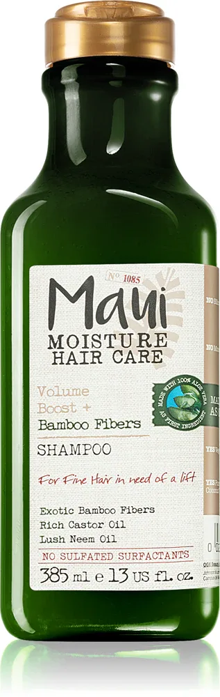 Maui Moisture Volume Boost + Bamboo Fibers - Укрепляющий шампунь для тонких и нежных волос, 385 мл