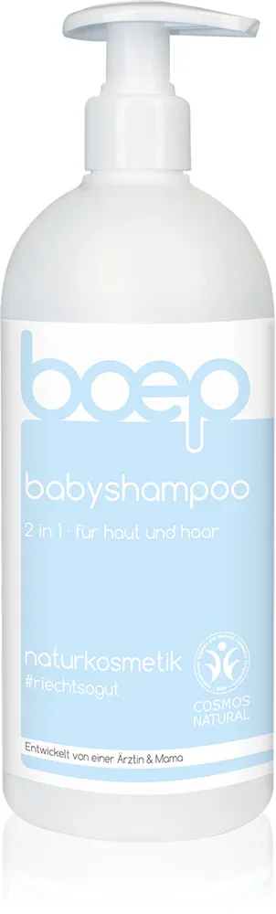 Boep Natural Baby Shampoo 2 v 1 - Гель для душа и шампунь 2 в 1 с алоэ для детейс рождения Maxi, 500 мл