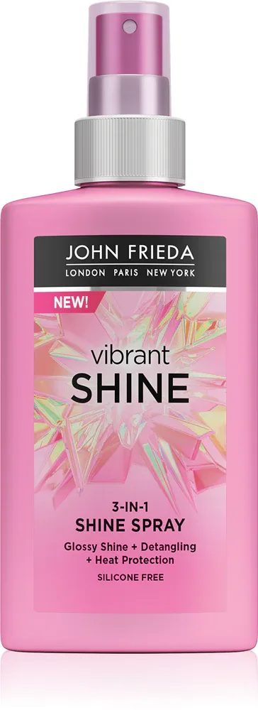 John Frieda Vibrant Shine - Многофункциональный спрей для придания блеска и смягчения волос, 150 мл