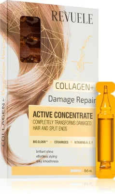 Revuele Active Concentrate Collagen+ - Ампулы для сильно поврежденных волос, 8 мл