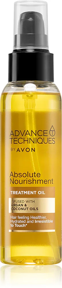Avon Advance Techniques Absolute Nourishment - Питательное масло для волос с аргановым маслом Z olejkiem kokosowym., 100 мл