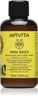 Apivita Mini Bees Gentle Kids Hair&Body wash Calendula&Honey - Гель для тела и волос, 75 мл
