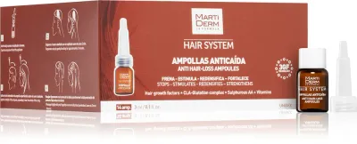 Ампулы для волос MartiDerm Hair System Anti Hair-Loss против выпадения, несмываемые, 14 мл