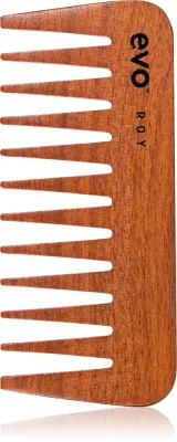 EVO Roy Detangling Comb - Расческа для волос из дерева, 1 шт