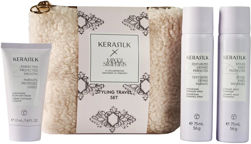 KERASILK Styling Travel Set - Набор для идеального вида волос для женщин в путешествии, 3 шт
