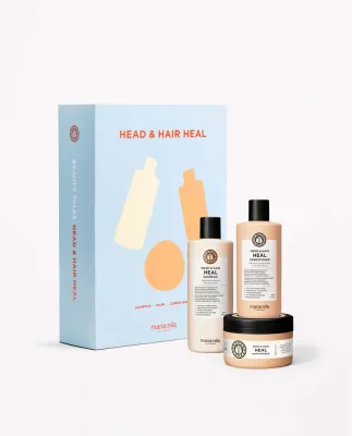 Maria Nila Head & Hair Heal Holiday Box - Подарочный набор для слабых и поврежденных волос, 3 шт