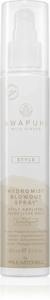 Спрей для объёма волос Paul Mitchell Awapuhi Wild Ginger HydroMist Blowout Spray с ароматом имбиря, увлажняющий, 150 мл