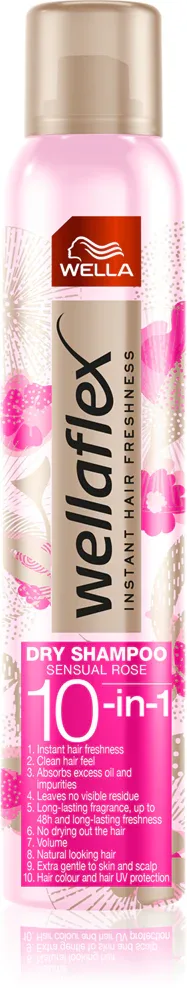 Wella Wellaflex Sensual Rose - Сухой шампунь с нежным ароматом цветов, 180 мл