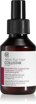 Collistar Hair Phyto-Keratin Oil Restructuring Nourishing - Регенерирующее масло для волос с кератином, 100 мл