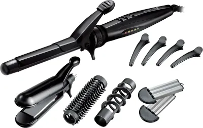 Плойка для завивки волос Remington S8670 Multistyler конусная, с запасными насадками, 1 шт
