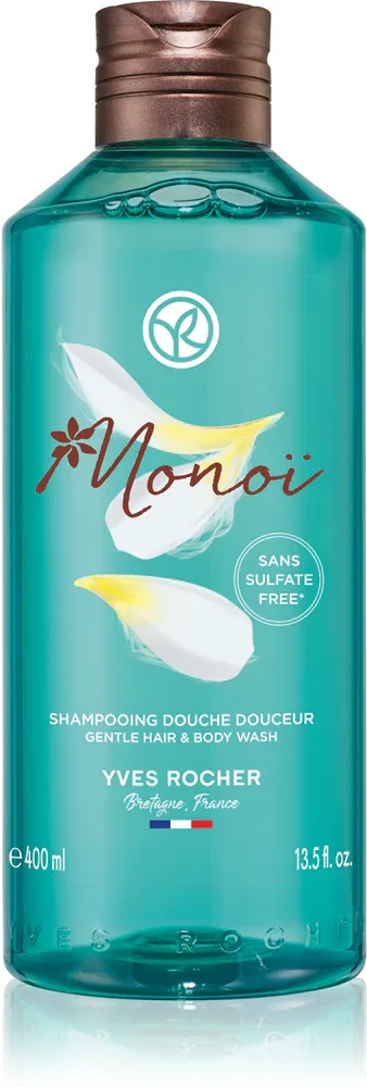 Yves Rocher Monoi de Tahiti - Гель для душа для тела и волос, 400 мл