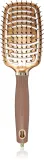 Плоская щётка для волос Olivia Garden Expert Flex, для влажных и растрёпанных волос, 1 шт Gold&Brown — фото 1