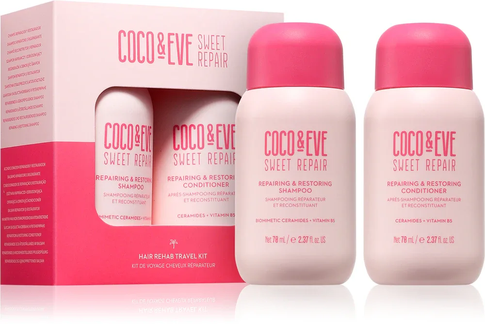 Coco & Eve Sweet Repair Hair Rehab Travel Kit - Набор для волос: путешественник для поврежденных и окрашенных волос, 2 мл
